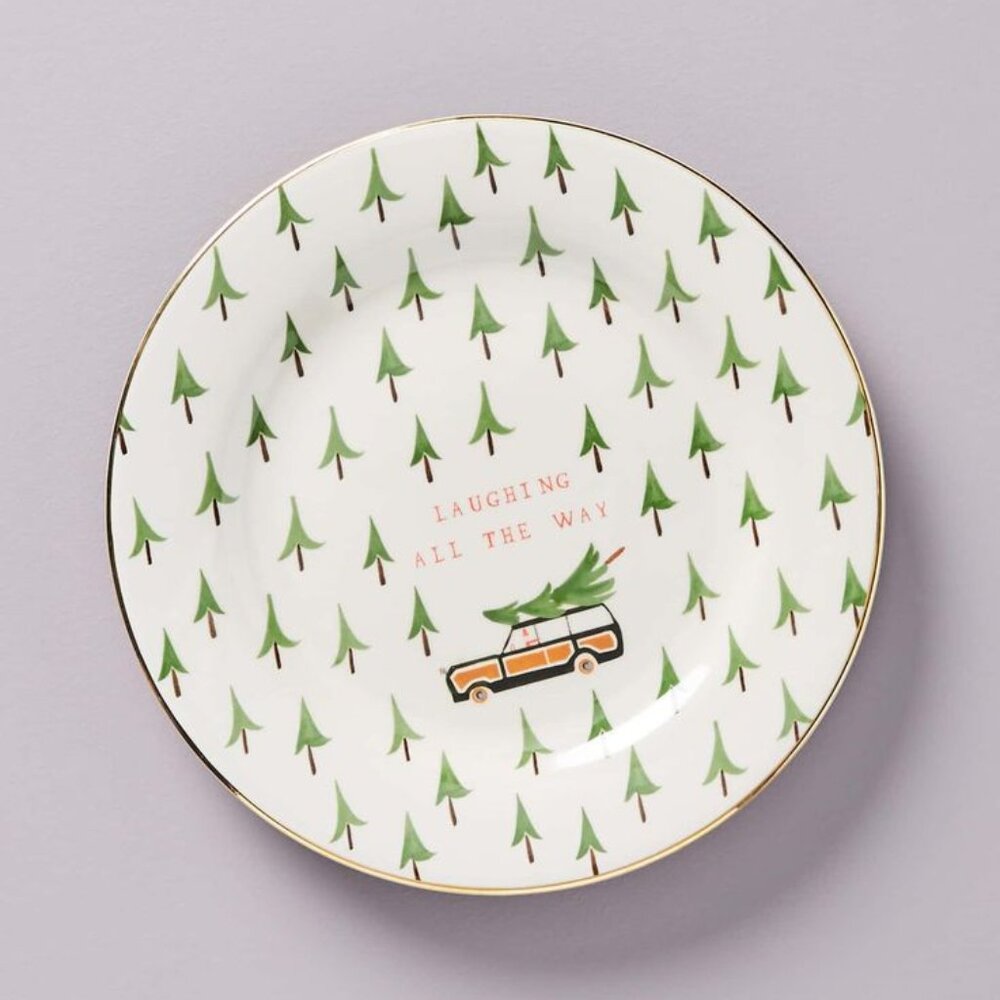 Anthropologie Mr Boddington Season's Greetings Dessert Plate